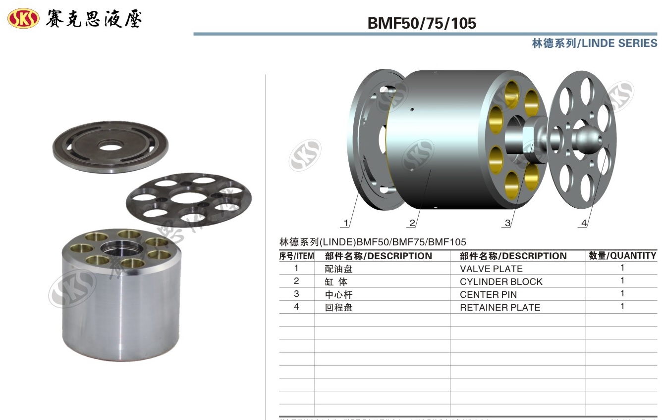 Запчасти к гидронасосам на Linde серии BMF50-105